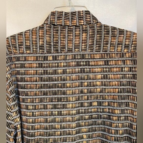 MileStone Authentic Sepia Toned Long  Sleeve Dress Shirt Mens XXLg - Picture 11 of 15